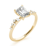 1.5 CT Pear Shaped Moissanite Engagement Ring In Pave Design 3