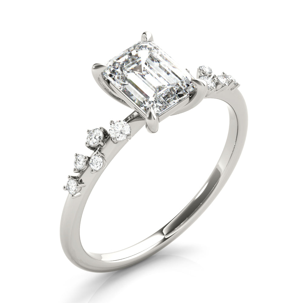 1.5 CT Pear Shaped Moissanite Engagement Ring In Pave Design 6