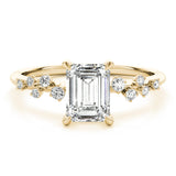 1.5 CT Pear Shaped Moissanite Engagement Ring In Pave Design 1
