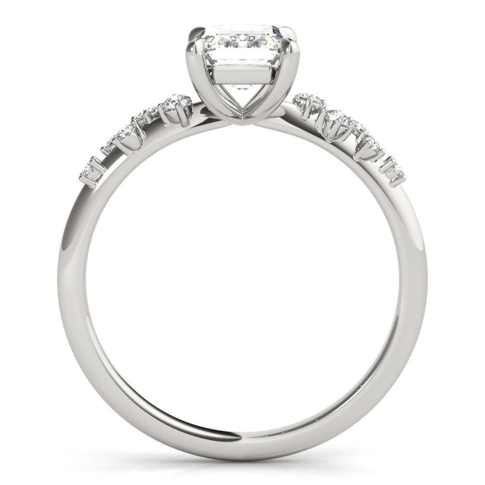 1.5 CT Pear Shaped Moissanite Engagement Ring In Pave Design 7