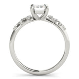 1.5 CT Pear Shaped Moissanite Engagement Ring In Pave Design 7