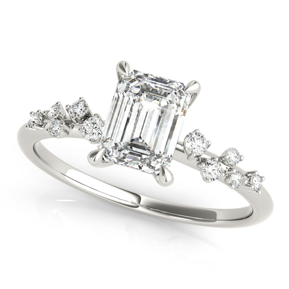 1.5 CT Pear Shaped Moissanite Engagement Ring In Pave Design 5
