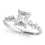 1.5 CT Pear Shaped Moissanite Engagement Ring In Pave Design 5
