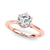 1.0 CT Round Shaped Moissanite Engagement Ring In Solitaire 6