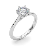 1.0 CT Round Shaped Moissanite Engagement Ring In Solitaire 2