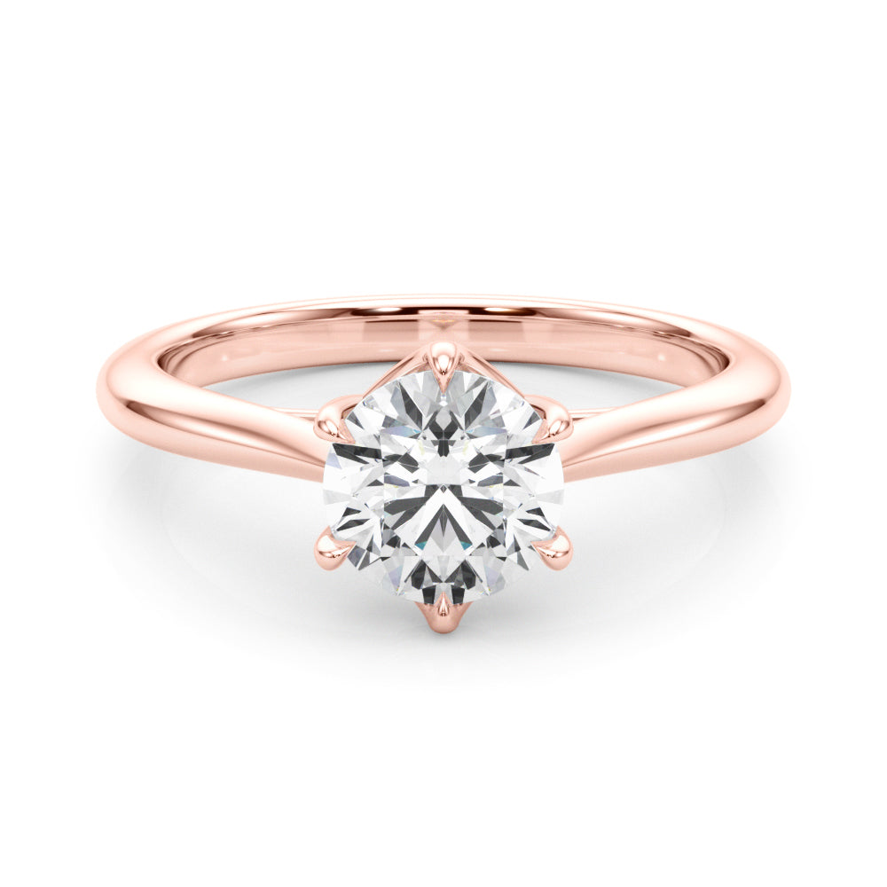 1.0 CT Round Shaped Moissanite Engagement Ring In Solitaire 9