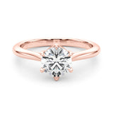 1.0 CT Round Shaped Moissanite Engagement Ring In Solitaire 9