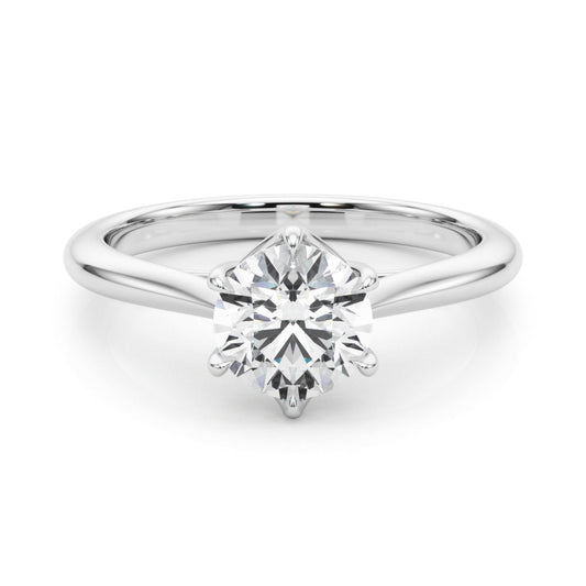1.0 CT Round Shaped Moissanite Engagement Ring In Solitaire 1