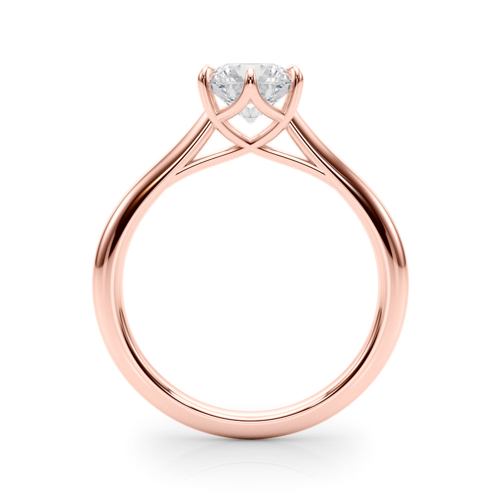 1.0 CT Round Shaped Moissanite Engagement Ring In Solitaire 8