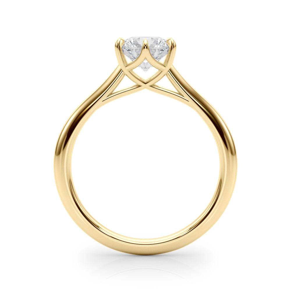 1.0 CT Round Shaped Moissanite Engagement Ring In Solitaire 13