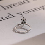Stunning 1.0 - 2.0 CT Marquise Moissanite Engagement Ring with Pave Design 3
