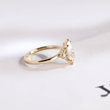 Stunning 1.0 - 2.0 CT Marquise Moissanite Engagement Ring with Cluster Design 3