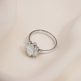 Stunning 1.0 - 2.0 CT Marquise Moissanite Engagement Ring with Cluster Design 6