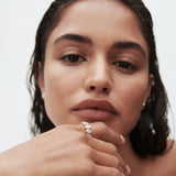 Five Stone Wedding Band Featuring 1.65 TCW Oval Moissanite 5