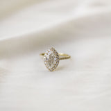 Marquise Halo & Pave Lab Grown Diamond Engagement Ring