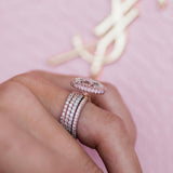 Oval Halo & Pave Lab Grown Diamond Engagement Ring