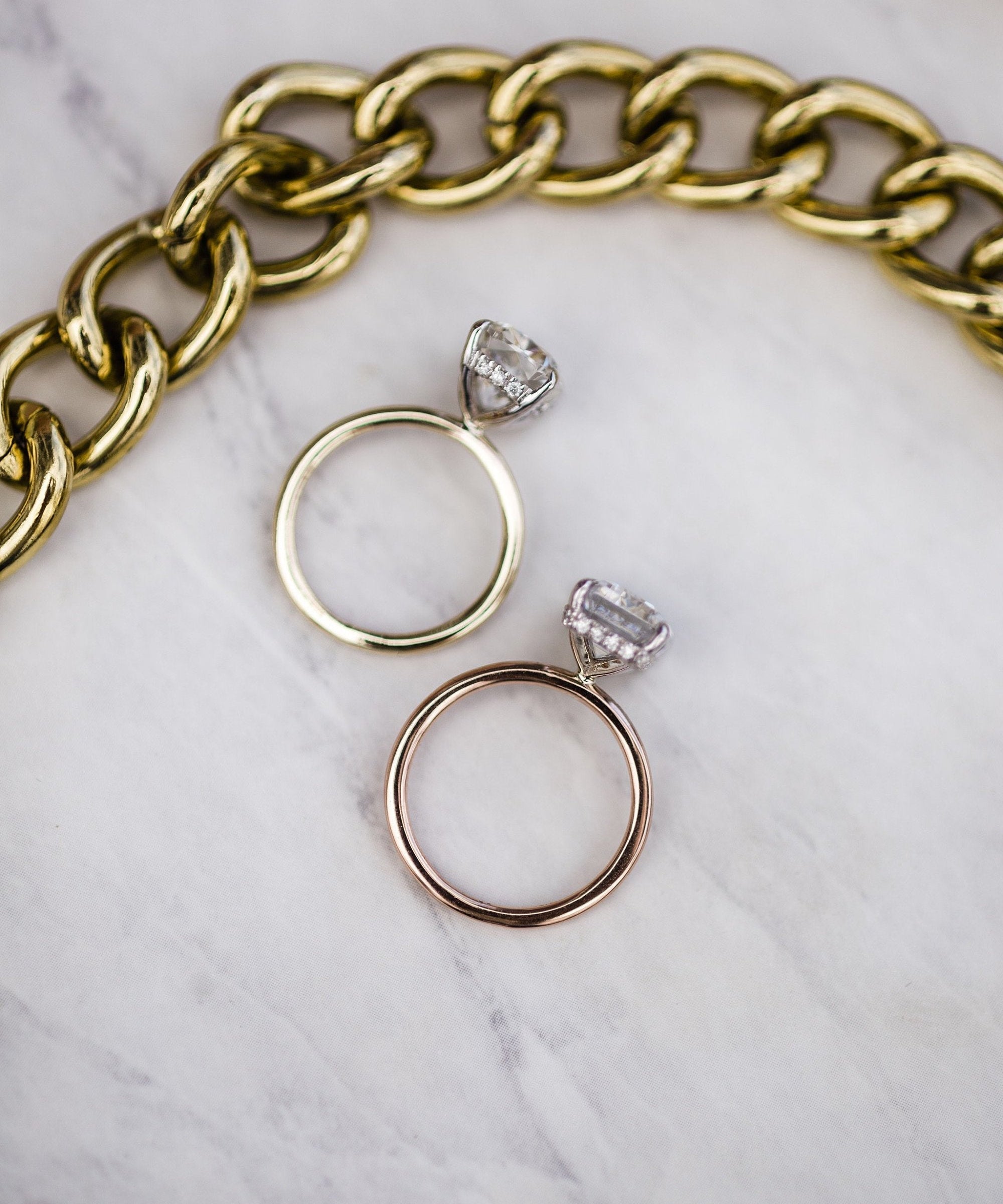 3.20 CT Elongated Cushion Solitaire Hidden Halo Moissanite Engagement Ring 2