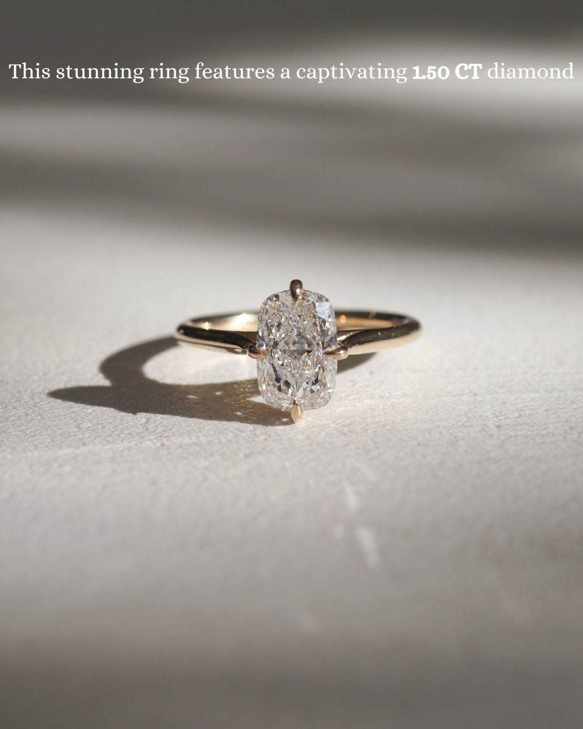 Solitaire Engagement Ring Featuring 1.5 CT Cushion Moissanite 5