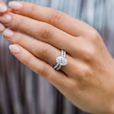 Oval Pave Lab Grown Diamond Engagement Ring