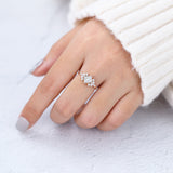Princess Bezel & Cluster Lab-Grown Diamond Engagement Ring