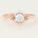 Round Cluster Lab-Grown Diamond Engagement Ring