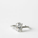 2.10 CT Oval Moissanite Solitaire Engagement Ring - farrellouise