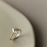 2.10 CT Oval Moissanite Solitaire Engagement Ring - farrellouise