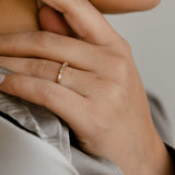 Half Eternity Wedding Band Featuring 0.27 TCW Baguette Moissanite 5