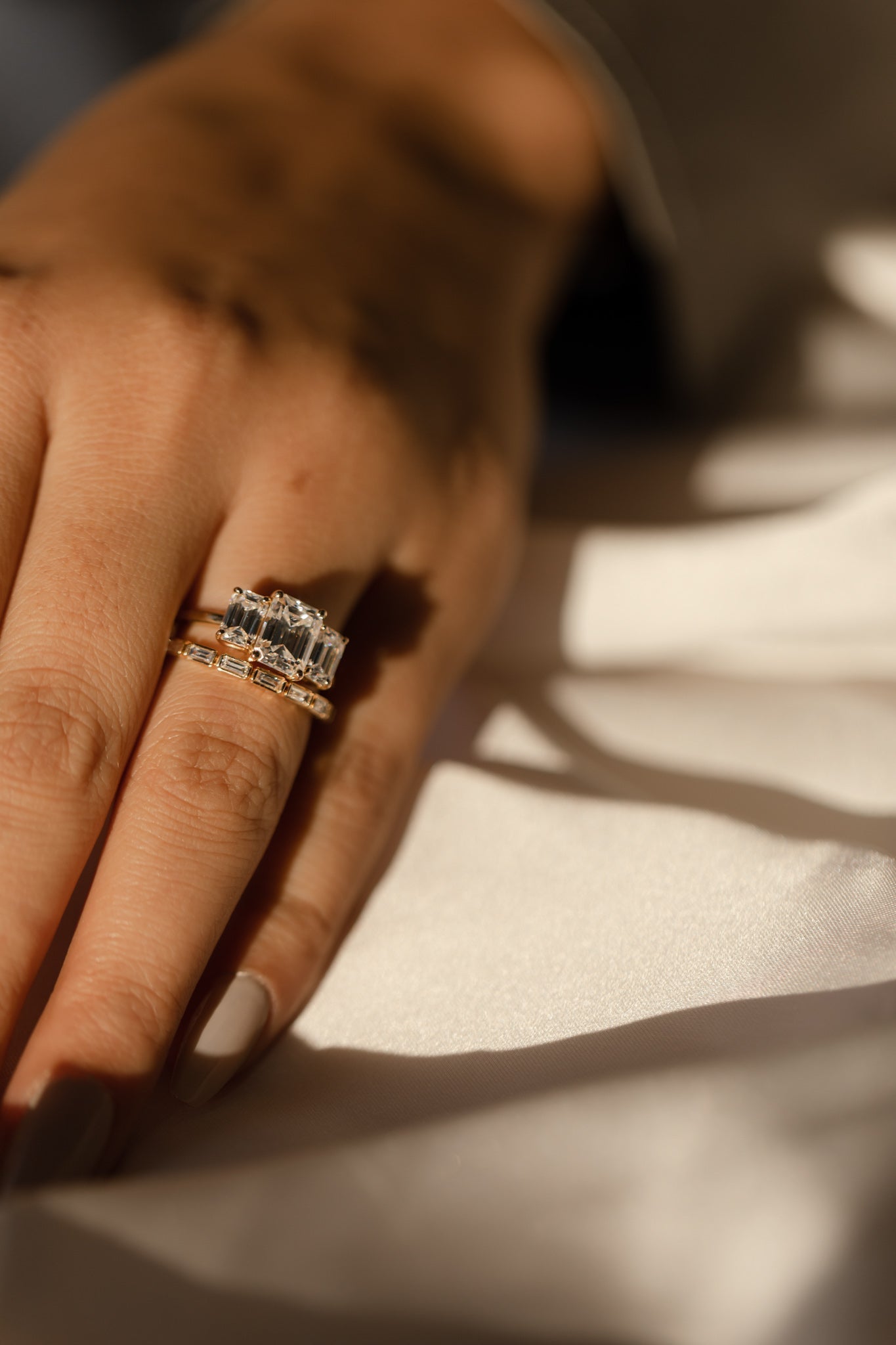 Half Eternity Wedding Band Featuring 0.27 TCW Baguette Moissanite 7