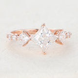Princess Cluster Lab-Grown Diamond Engagement Ring