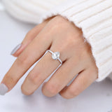 Pear Bezel & Pave Lab-Grown Diamond Engagement Ring
