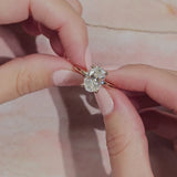 2.0 CT Oval Shaped Moissanite Engagement Ring In Hidden Halo 19