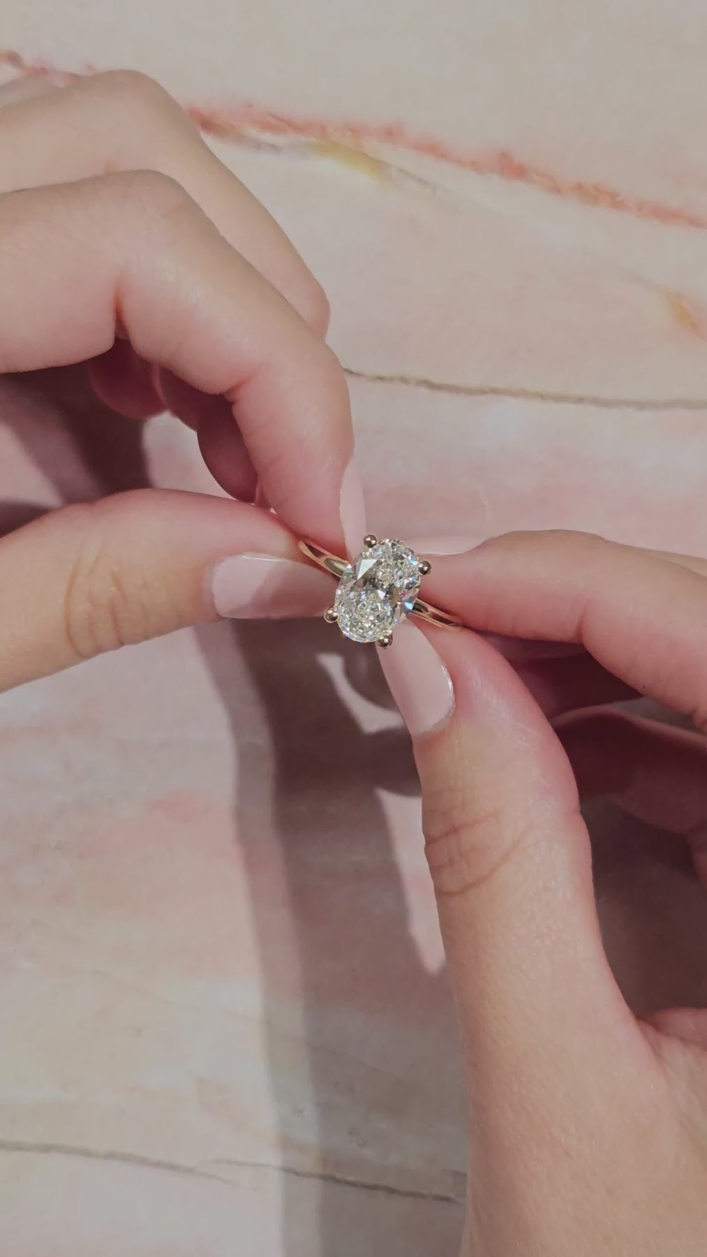 2.0 CT Oval Shaped Moissanite Engagement Ring In Hidden Halo 19
