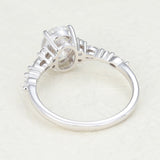 Oval Cluster Lab-Grown Diamond Engagement Ring