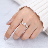 Oval Pave Lab Grown Diamond Bridal Set