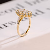 Stunning 1.0 - 2.0 CT Marquise Moissanite Engagement Ring with Pave & Hidden Halo Design 7