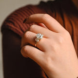 Stunning 1.0 - 2.0 CT Oval Moissanite Engagement Ring with Three Stone Design 6