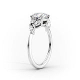 Cluster Engagement Ring Featuring 1.5 CT Pear Moissanite 2