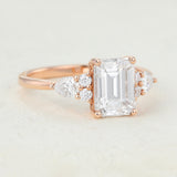 Emerald Cluster Lab-Grown Diamond Engagement Ring