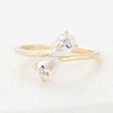 0.78 TCW Pear Toi Et Moi Lab-Grown Diamond Engagement Ring