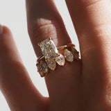 Six Stone Wedding Band Featuring 1.6 TCW Oval Moissanite 7