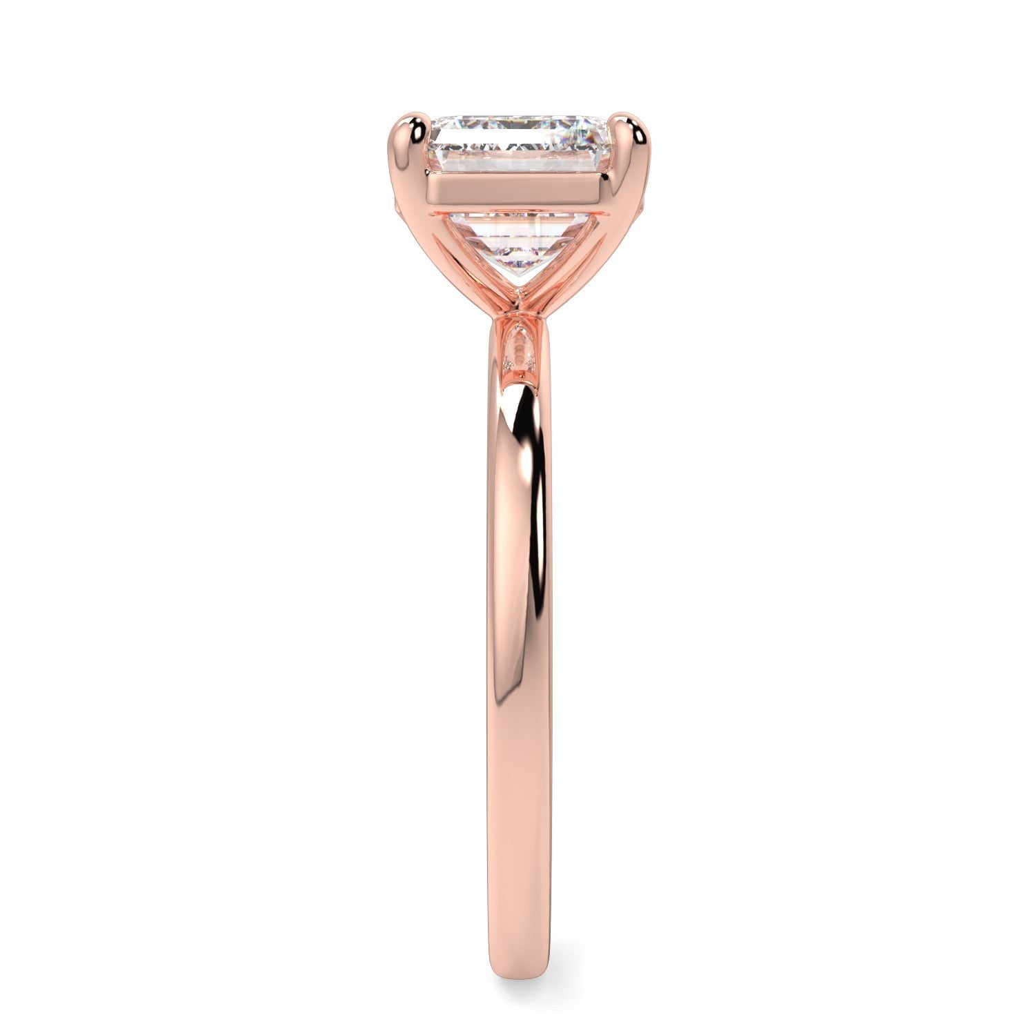 Hidden Halo Engagement Ring Featuring 2.45 CT Emerald Moissanite 9