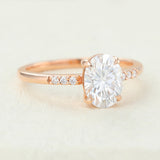 Oval Pave Lab-Grown Diamond Engagement Ring