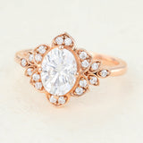 Oval Cluster Lab-Grown Diamond Engagement Ring