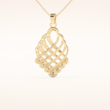 0.158 TCW Round Cut Moissanite Charm Necklace
