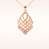 0.158 TCW Round Cut Moissanite Charm Necklace