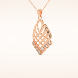 0.158 TCW Round Cut Moissanite Charm Necklace
