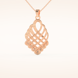 0.158 TCW Round Cut Moissanite Charm Necklace