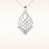 0.158 TCW Round Cut Moissanite Charm Necklace