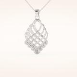 0.158 TCW Round Cut Moissanite Charm Necklace